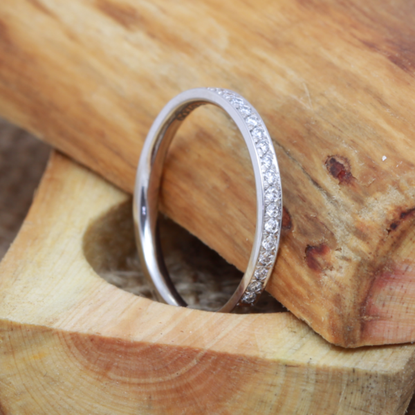 Ethical 18ct white gold eternity ring