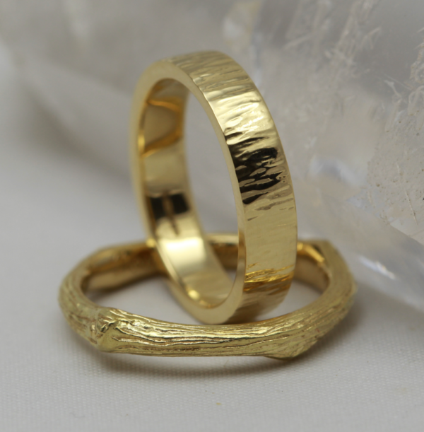 oak wedding rings