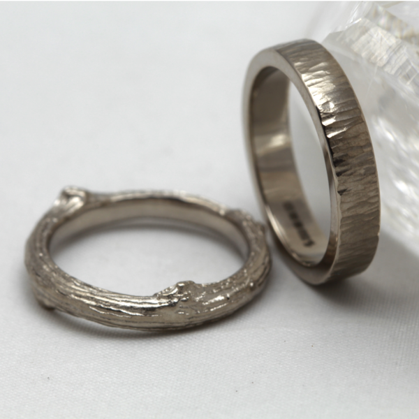 his and hers natural wedding rings