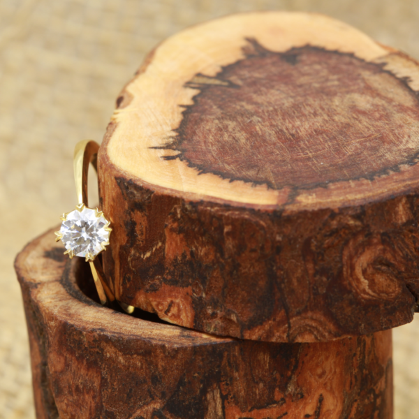 Sustainable Gold Twist Diamond Engagement Ring