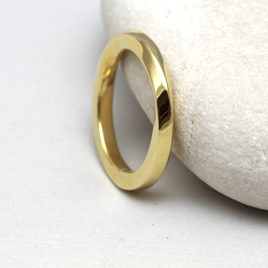Handmade Wedding Bands | Recycled Gold Wedding Ring | J&E
