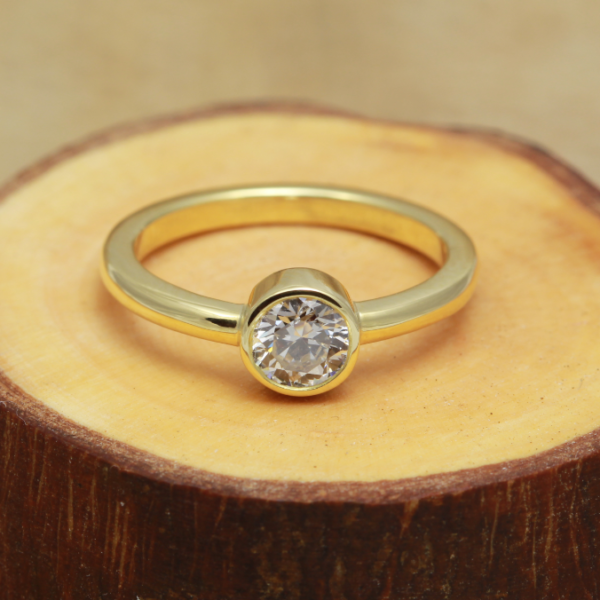 Handmade Rub Over Engagement Rings