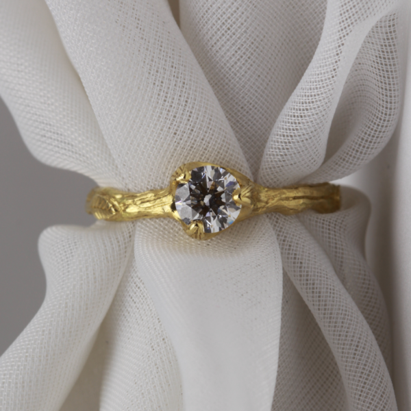 Bespoke 18ct Gold Twig Engagement Ring