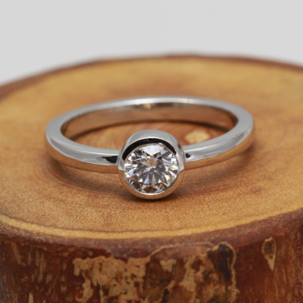 Handmade Platinum Engagement Ring