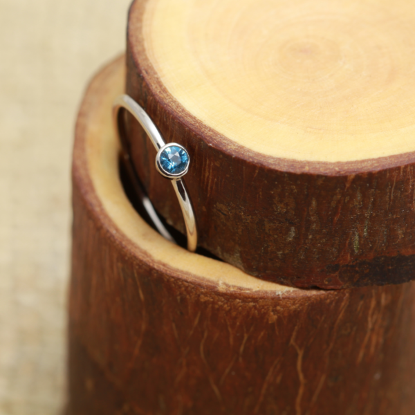 handmade sapphire stacking ring