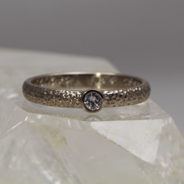 Recycled delicate engagement ring