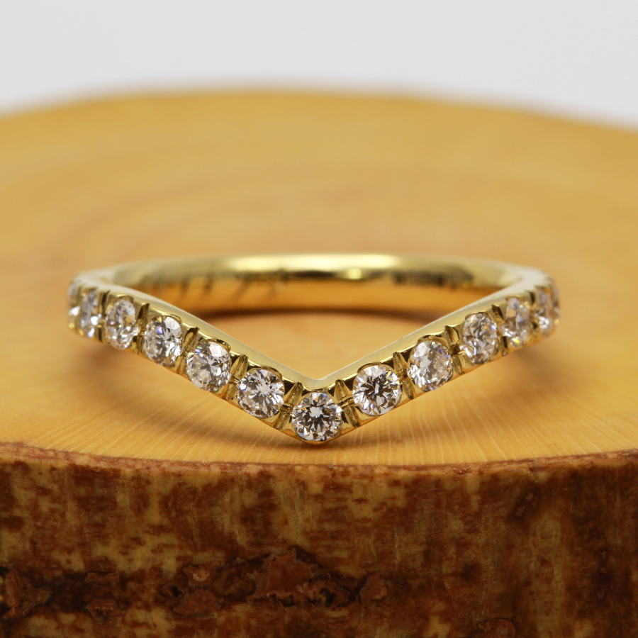 9ct White Gold Diamond Wishbone Ring 0.25ctw Eternity Anniversary Band |  eBay
