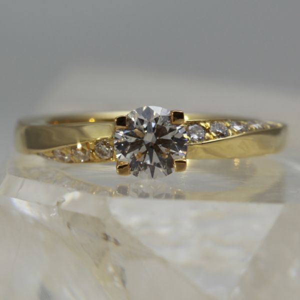 handmade diamond engagement ring