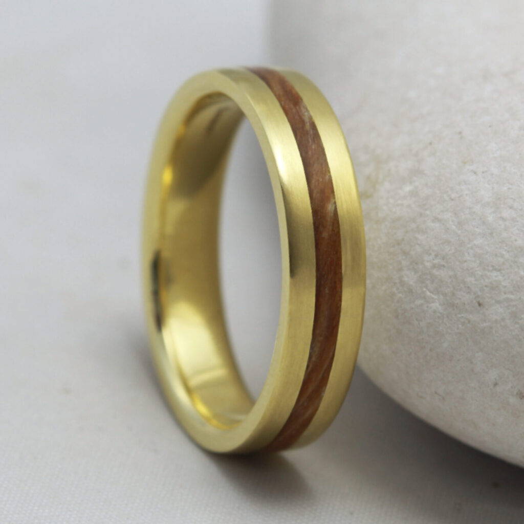 Ethical Wood Inlay Ring | Handmade Ethical Rings | J&E