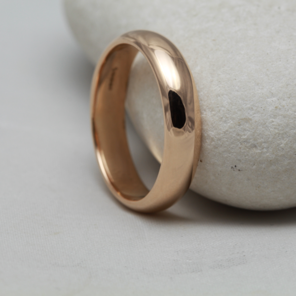 Eco Friendly 18ct Rose Gold Ring with a Polished Finish