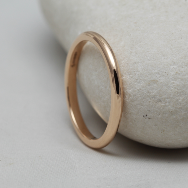 Handmade Rose Gold Ring with a Polished Finish