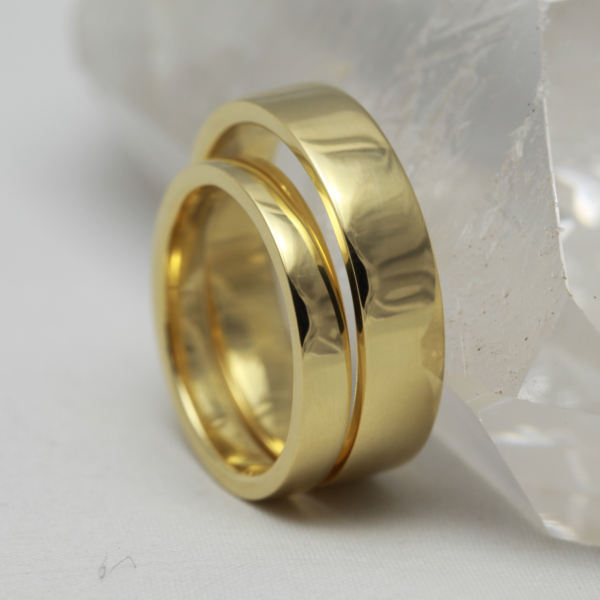 Handmade Friendly Gold Rings with a Polished Finish
