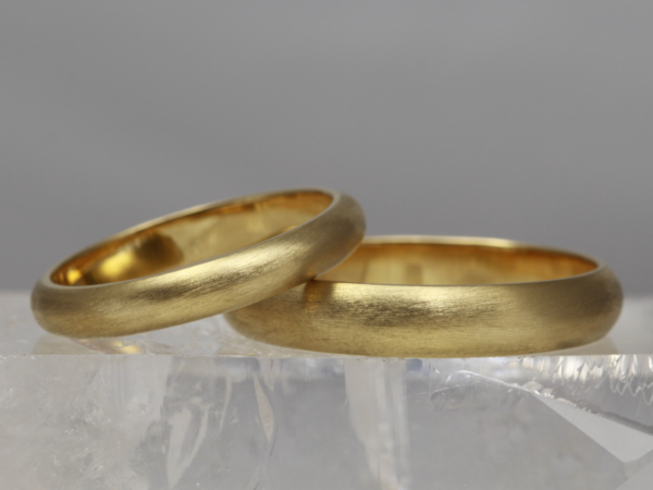 Eco 18ct Gold Rings with a Rustic Finish