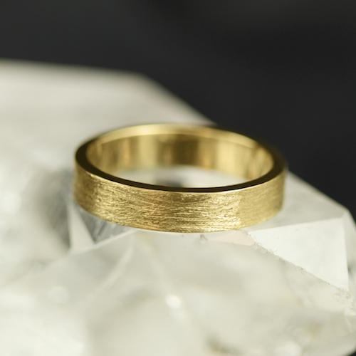 Recycled Gold Ring with an Etched Finish