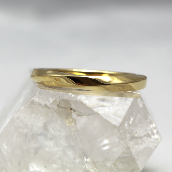 Handmade 18ct Gold Twisted Wedding Ring