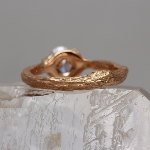 Hand Crafted 18ct Rose Gold Twig Engagement Ring