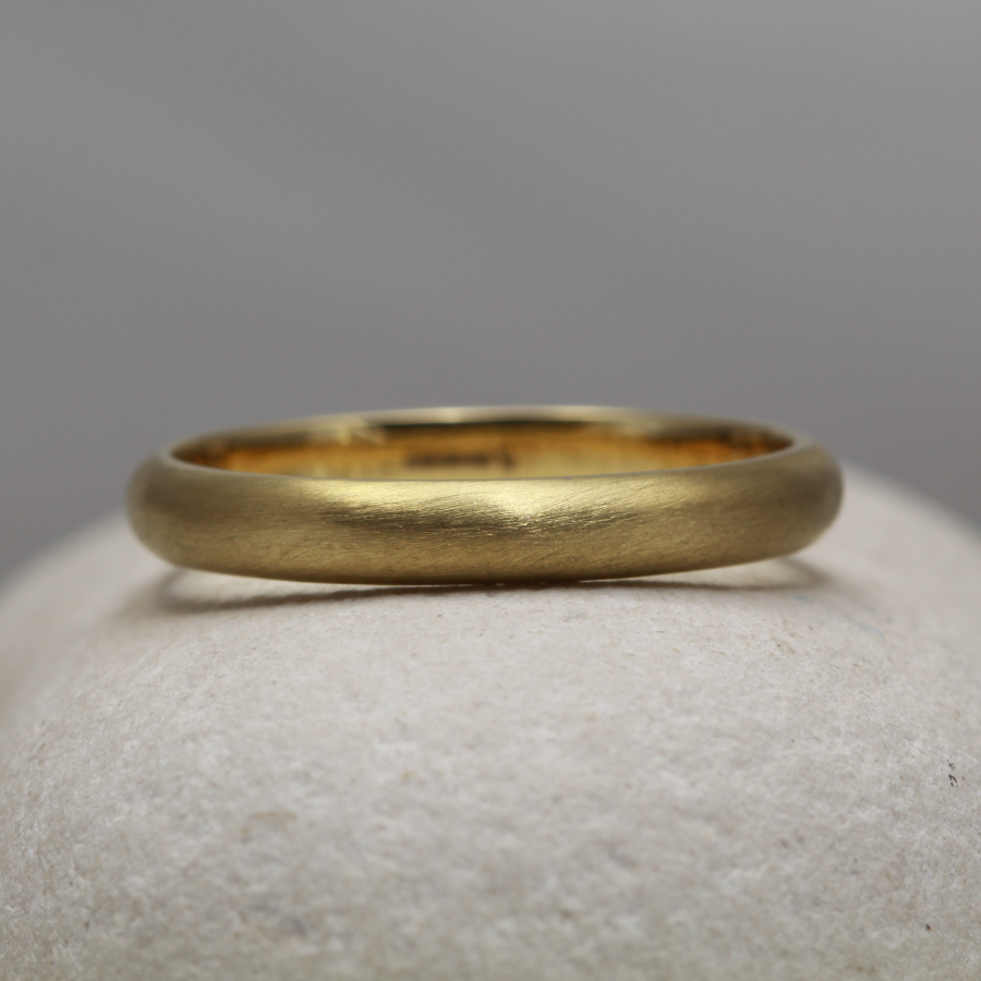 Eco 18ct Gold Wedding Ring with a Matt Finish