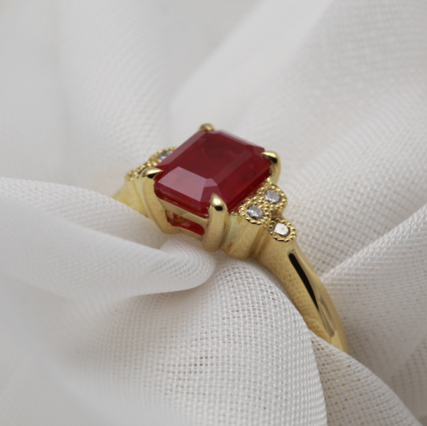 Handmade 18ct Gold Ruby Engagement Ring