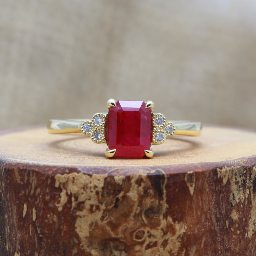 Ethical 18ct Gold Ruby Engagement Ring
