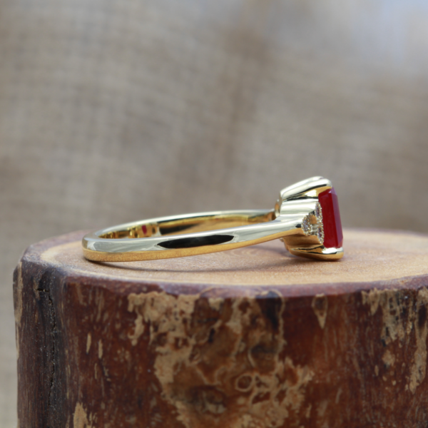 Eco 18ct Gold Ruby Engagement Ring