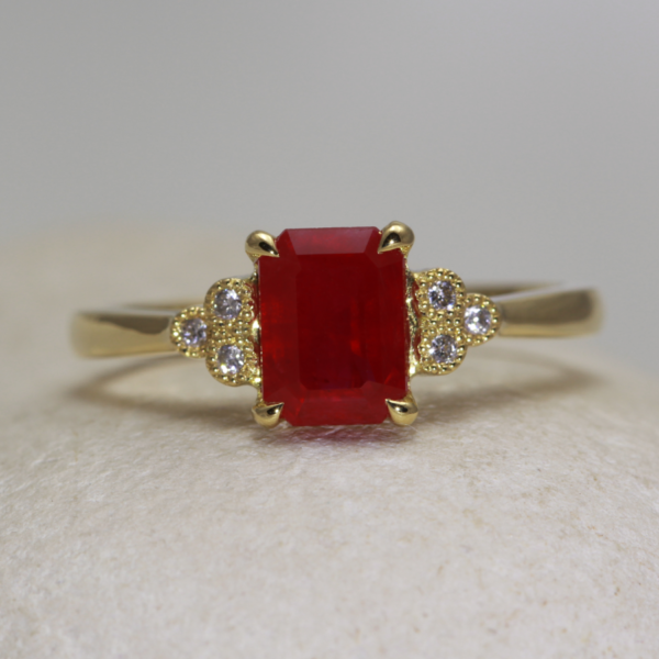 Artisan 18ct Gold Ruby Engagement Ring