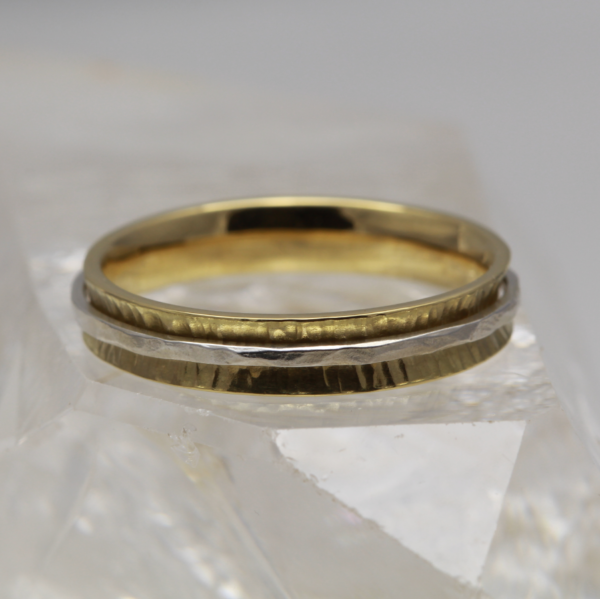 Eco Friendly Gold and Silver Spinner Ring