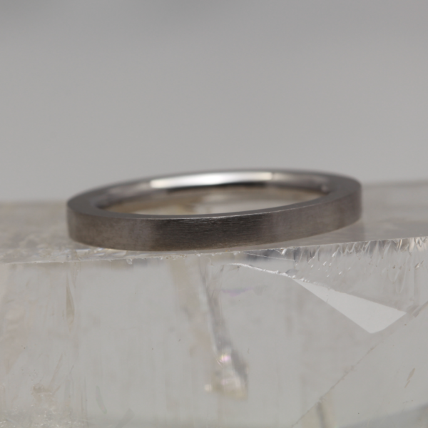Ethical Platinum Wedding Ring with a Matt Finish