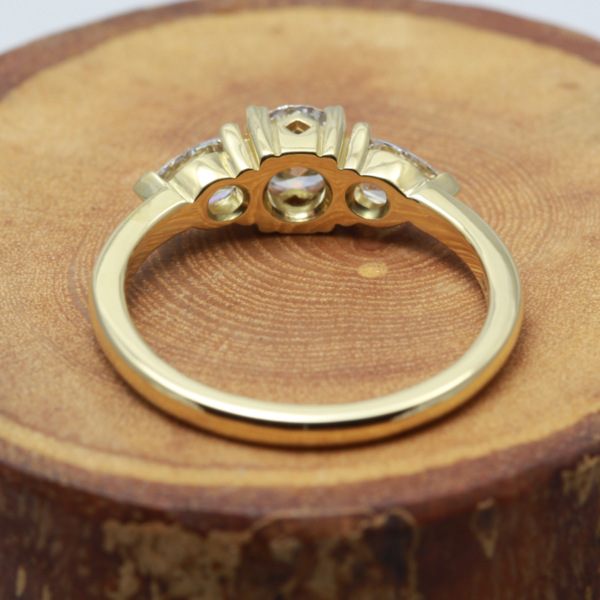 Recycled 18ct Gold Trilogy Engagement Ring
