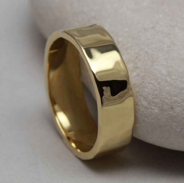 Ethical Gold Ring with a Mirror Finish