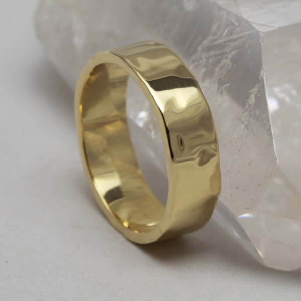 Handmade Gold Ring with a Mirror Finish