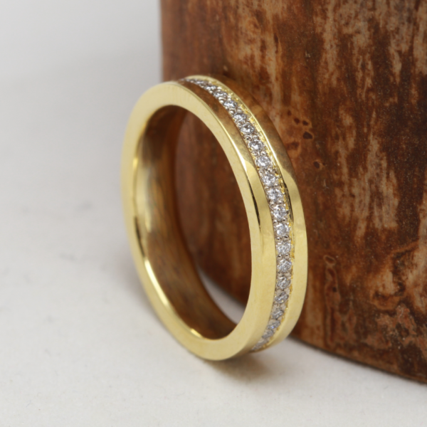 Recycled Full Eternity Diamond Wedding Ring