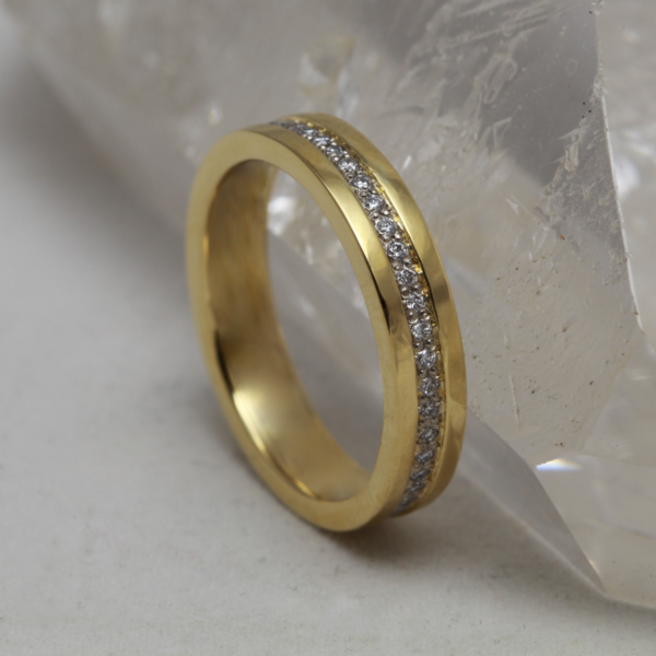 Handmade Full Eternity Diamond Wedding Ring