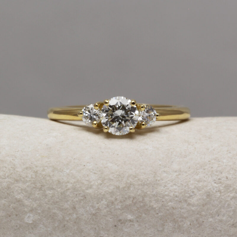 Handmade 18ct Gold Trilogy Ring