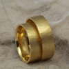 Comfort Fit 18ct Gold Rings with a hammered Finish