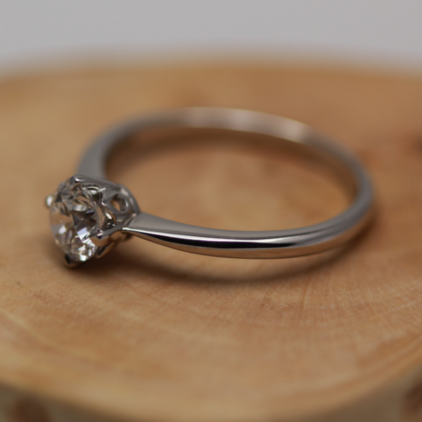 Eco Tulip Setting Solitaire Engagement Ring