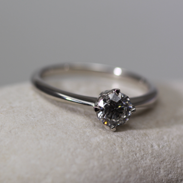 Ethical Tulip Setting Solitaire Engagement Ring