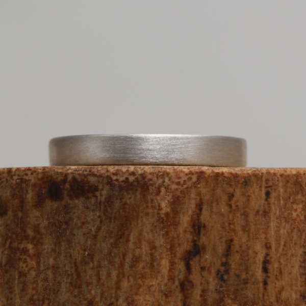 Artisan White Gold Ring with an Etched Finish