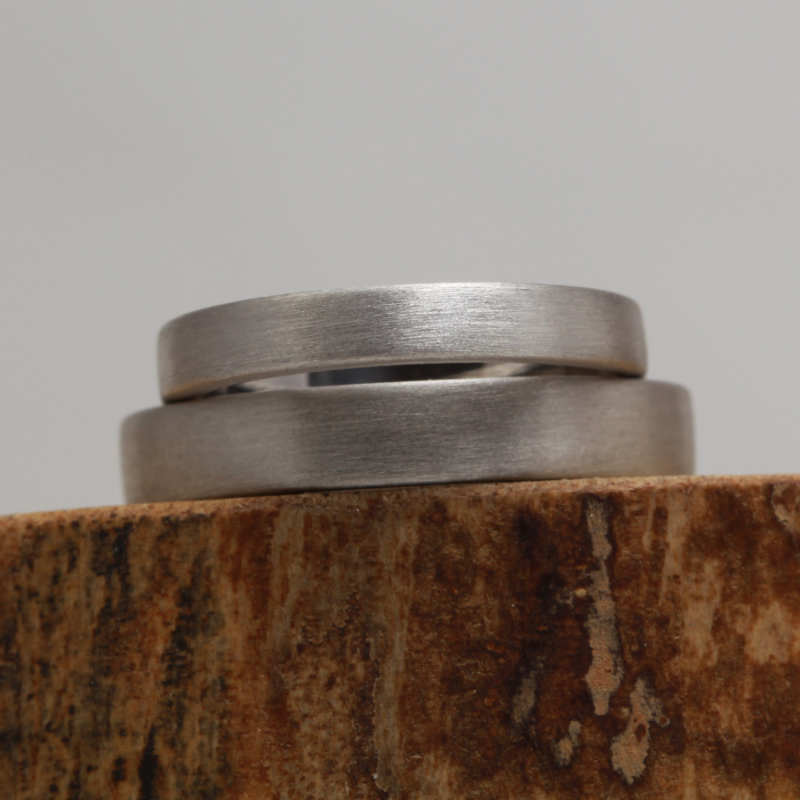 Ethical Platinum Rings with a Matt Finish