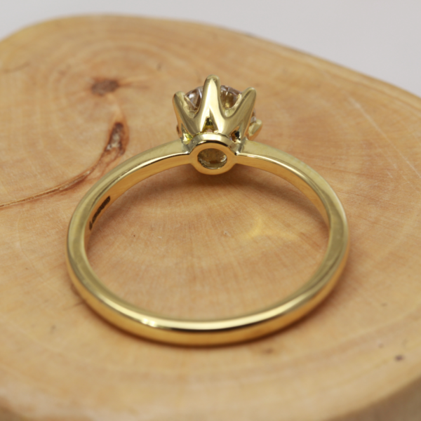 Sustainable Royal Crown Solitaire Engagement Ring