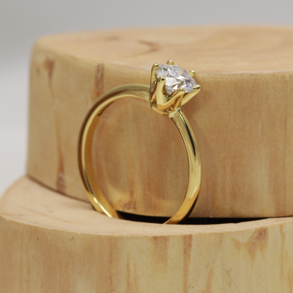 Eco Royal Crown Solitaire Engagement Ring