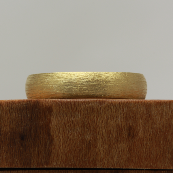 Handmade Gold Ring with an Etched Finish