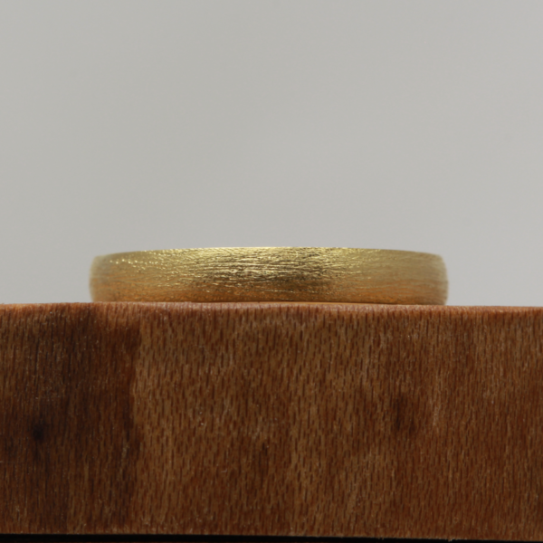 Hand Crafted Gold Ring with an Etched Finish