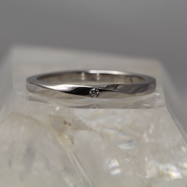 Recycled White Gold Diamond Ring