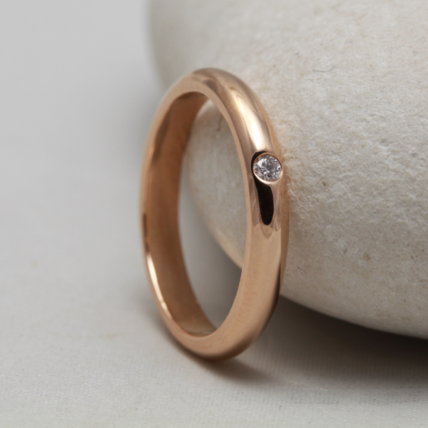 Ethical Rose Gold Diamond Wedding Ring