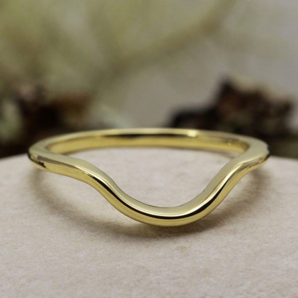 Recycled Bespoke Curved wedding ring