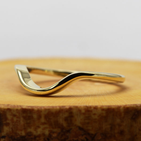 Handmade Bespoke Curved wedding ring