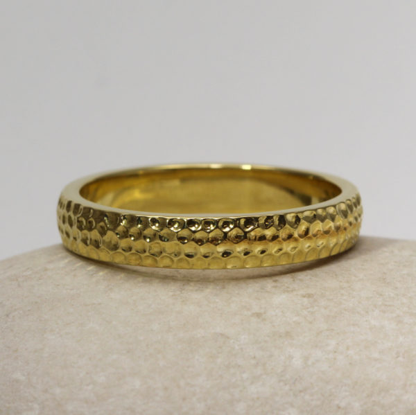 Recycled Gold Honeycomb Wedding Ring