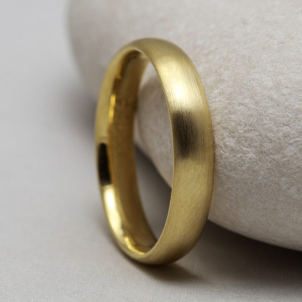 Ethical Gold Ring with a Matt Finish