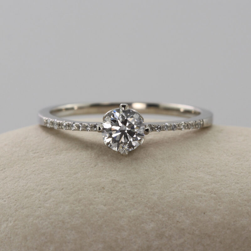 Ready to wear 950 Platinum 0.75ct Diamond Engagement Ring