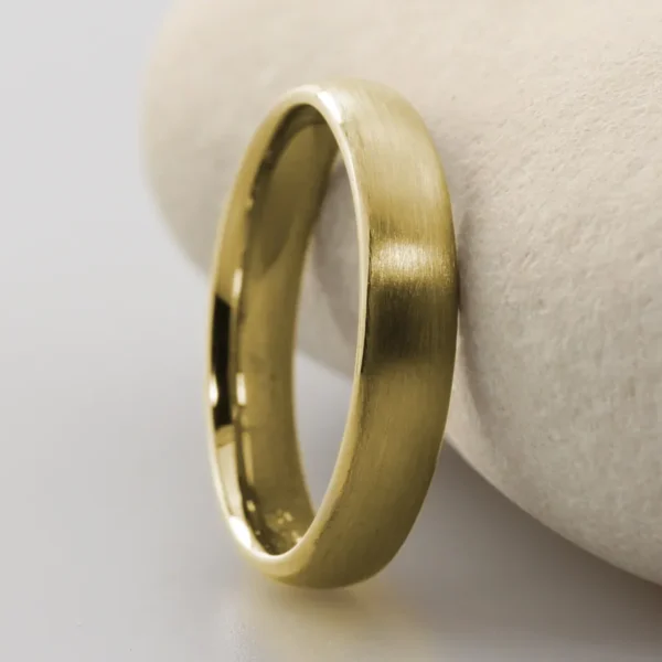 The Newlands: Handmade 18ct Gold Wedding Ring with Matt finish